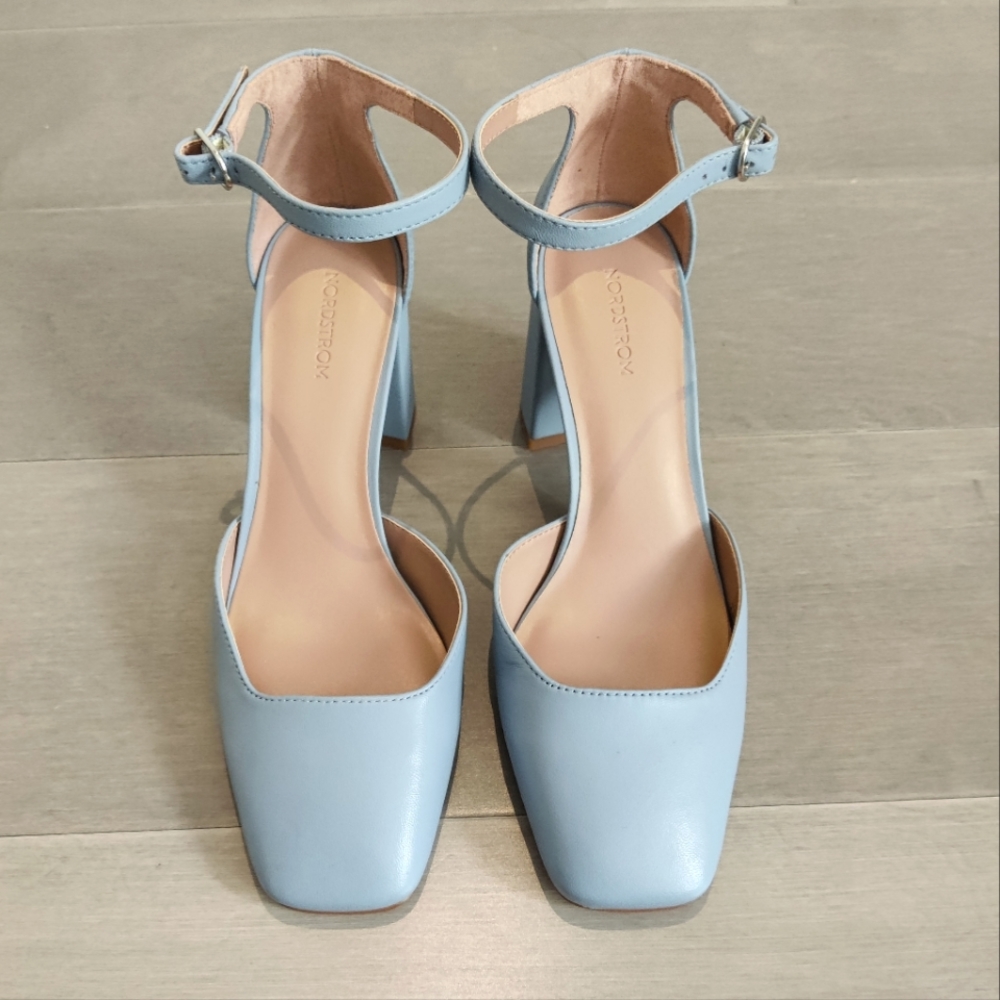 Nordstrom Leather ankle Strapped Heels